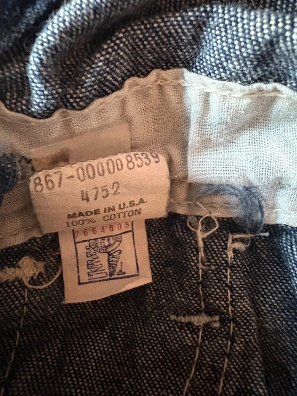 Vintage OshKosh B'gosh Baby Denim Overalls 12M Vestbak 90's Striped Pockets